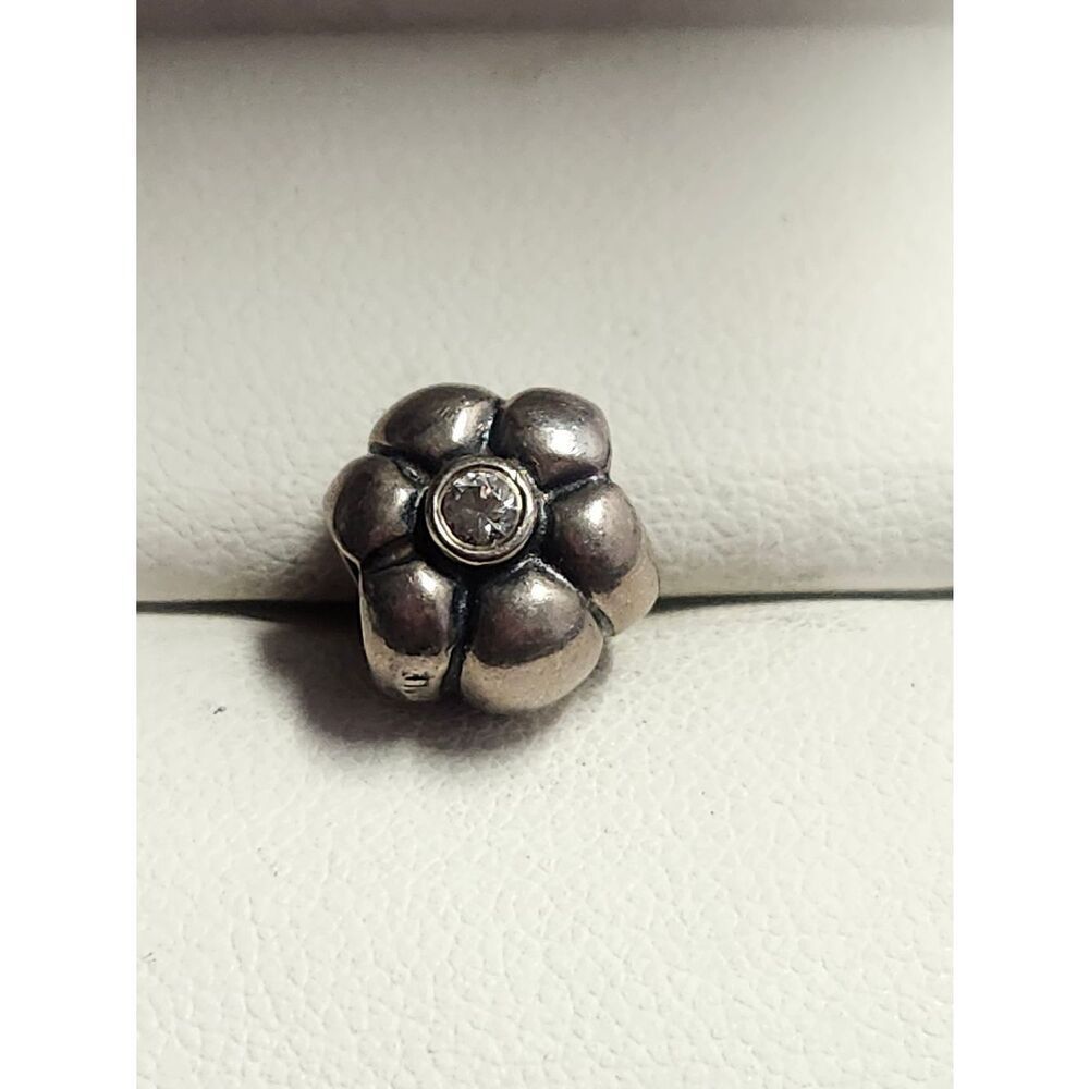 PANDORA FLOWER W/ CZ CHARM STERLING SILVER 925 ALE 790185